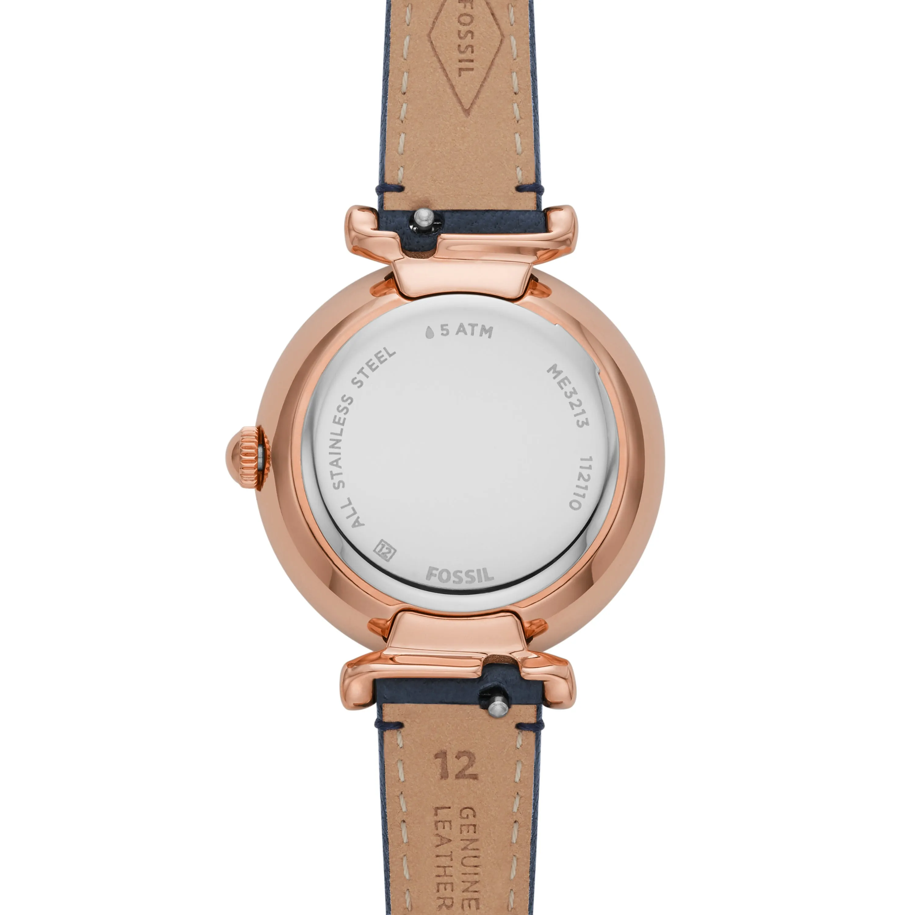 Carlie Automatic Navy Eco Leather Watch