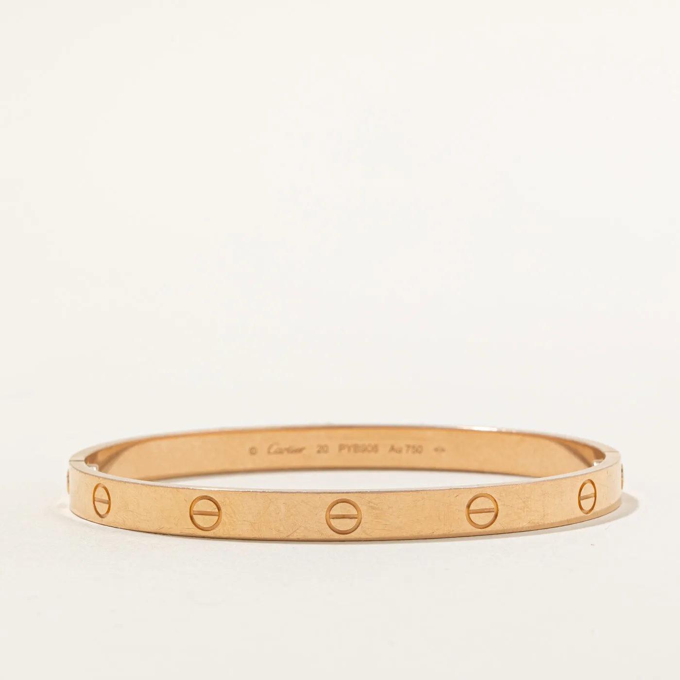 'Cartier' Love Bracelet, Rose Gold Classic Model | Cartier Size 20 |
