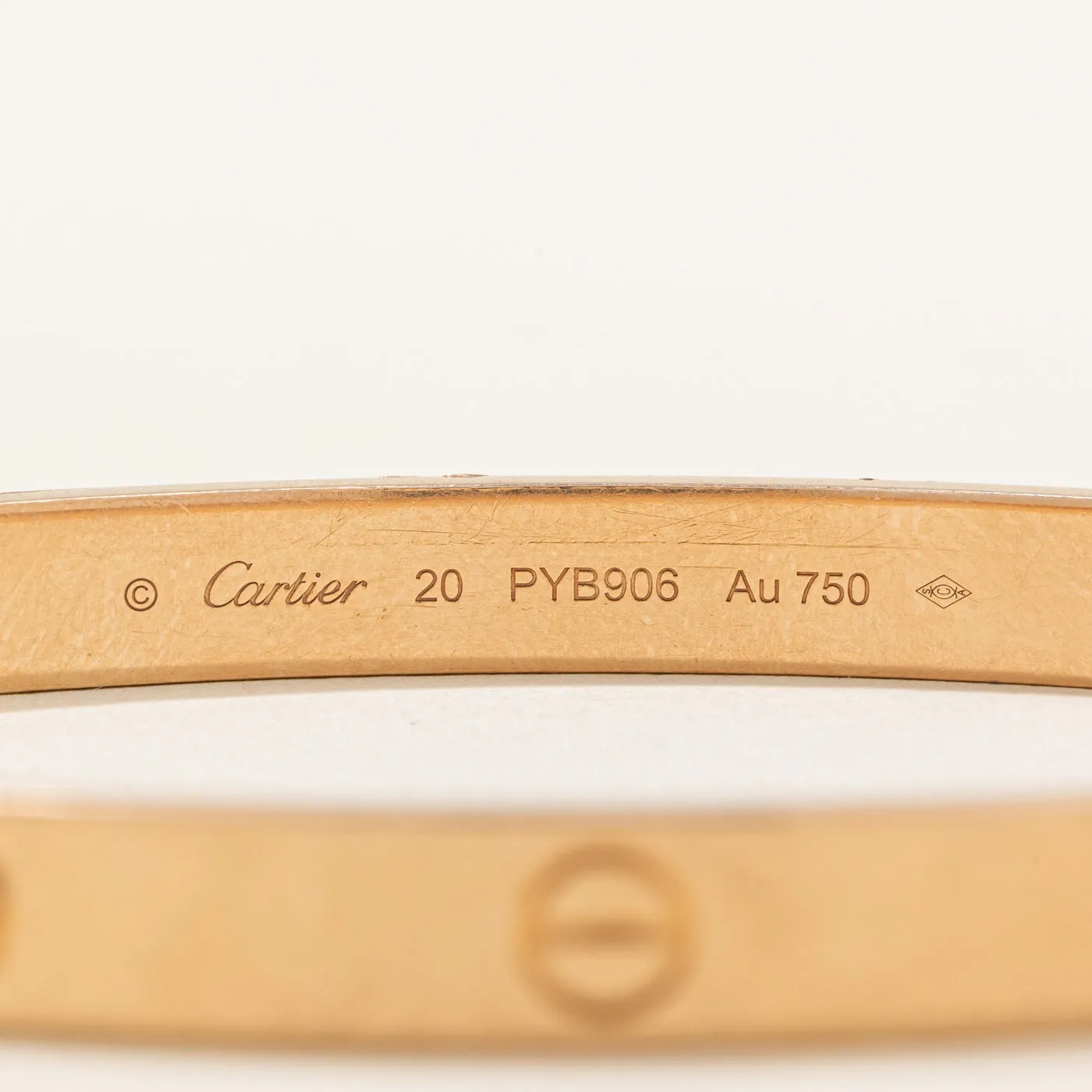 'Cartier' Love Bracelet, Rose Gold Classic Model | Cartier Size 20 |