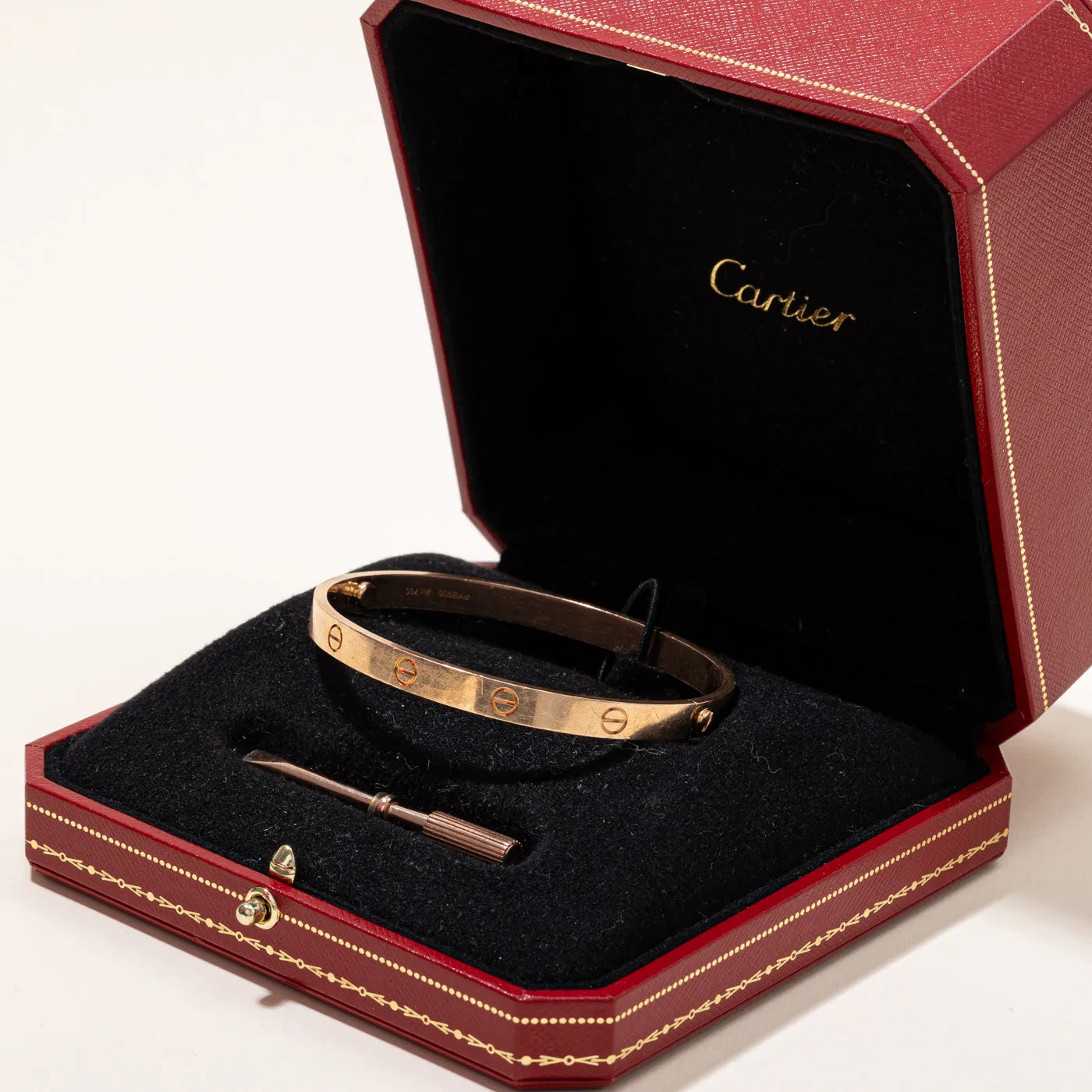 'Cartier' Love Bracelet, Rose Gold Classic Model | Cartier Size 20 |