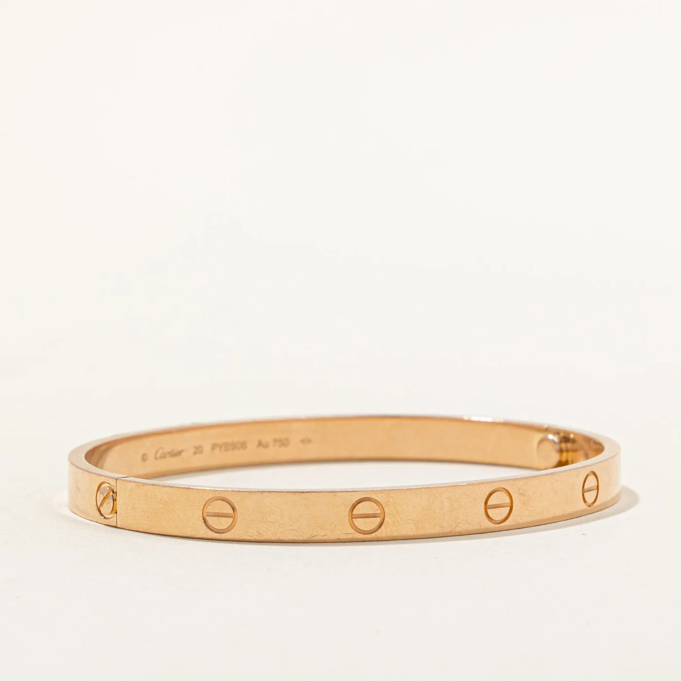 'Cartier' Love Bracelet, Rose Gold Classic Model | Cartier Size 20 |