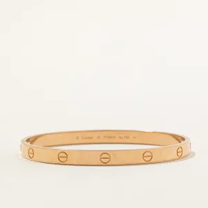 'Cartier' Love Bracelet, Rose Gold Classic Model | Cartier Size 20 |