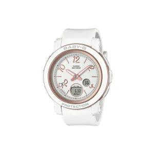 Casio Baby-G Ribbon Design BGA-290RA-7A Women Analog-Digital Watch White Resin Strap