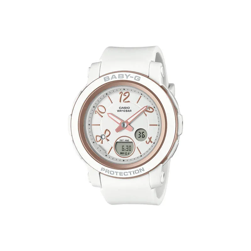 Casio Baby-G Ribbon Design BGA-290RA-7A Women Analog-Digital Watch White Resin Strap