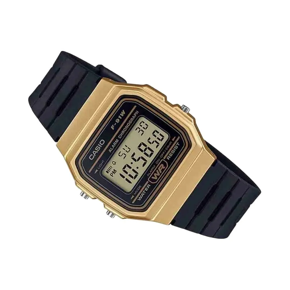 Casio Men's Band Digital Wrist Watch, F-91WM-9ADF