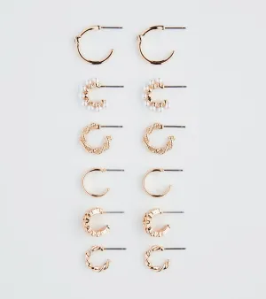 Casual Luxe Look Hoop Earrings Set