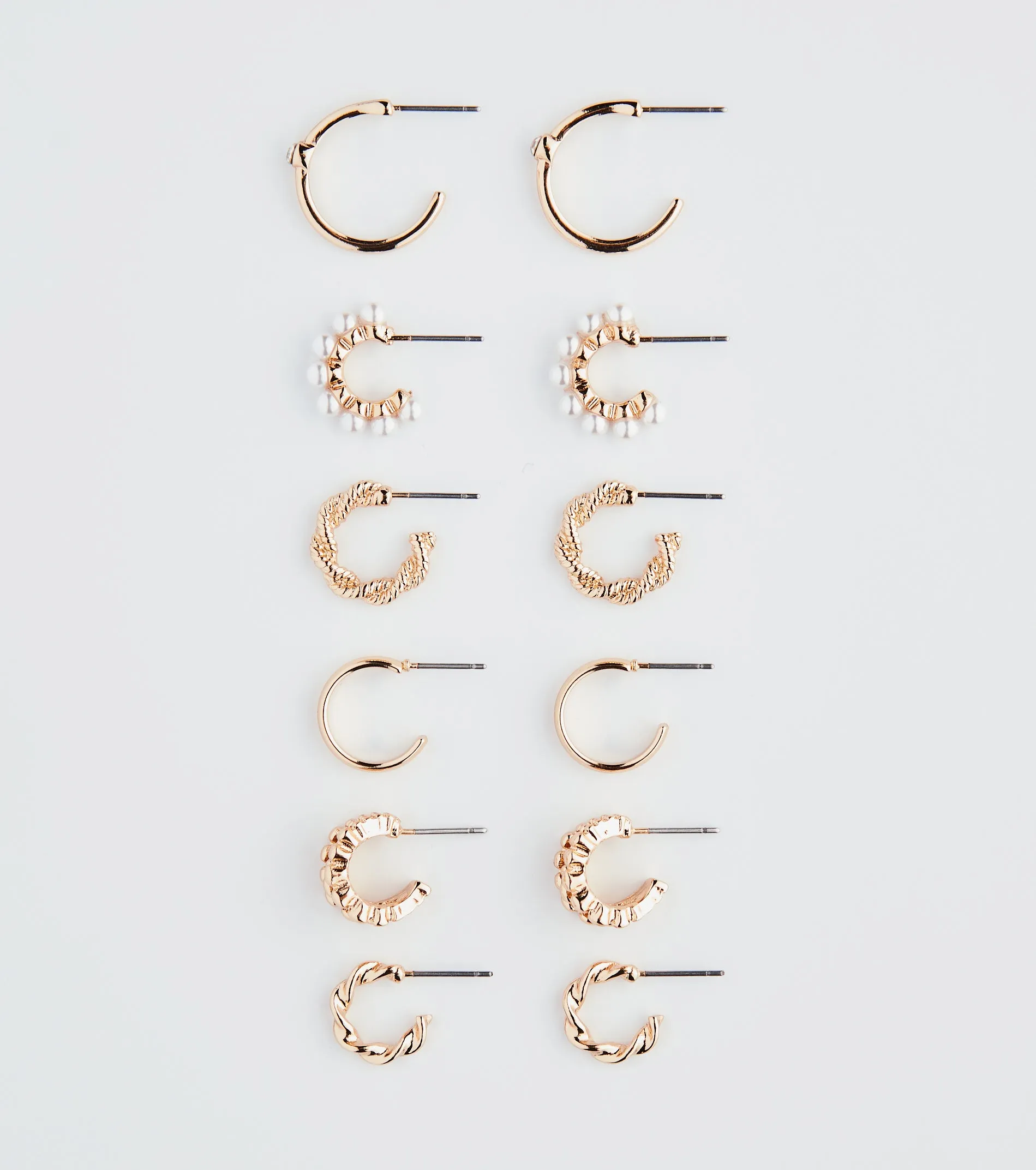 Casual Luxe Look Hoop Earrings Set