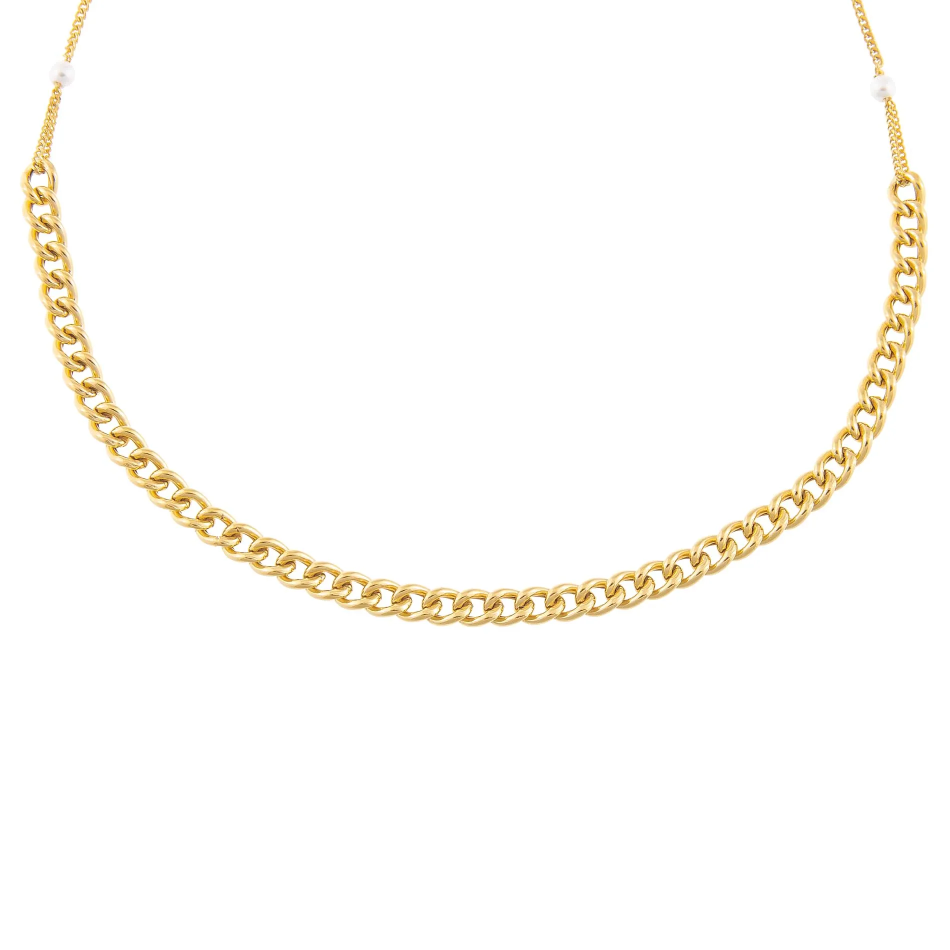 Chain Link Pearl Choker