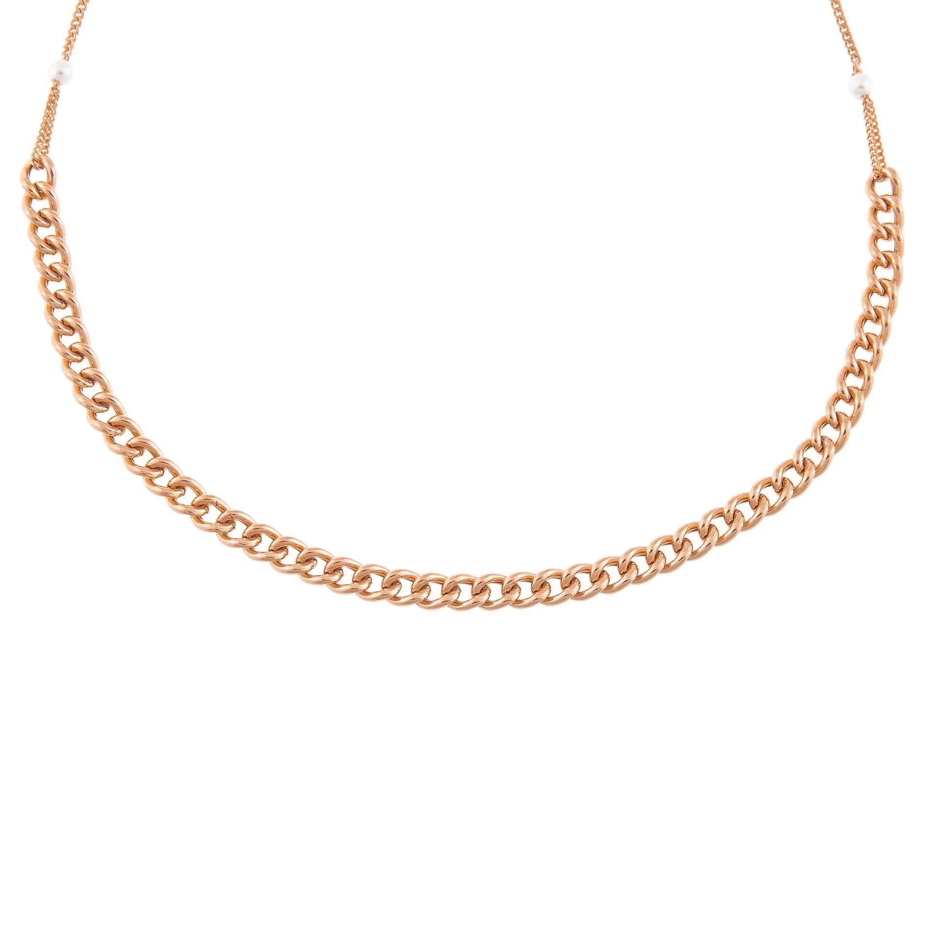 Chain Link Pearl Choker