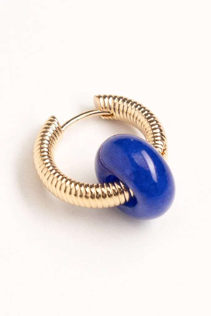 Chunky Blue Bead Earrings