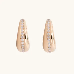 Chunky Diamond Huggie Earrings