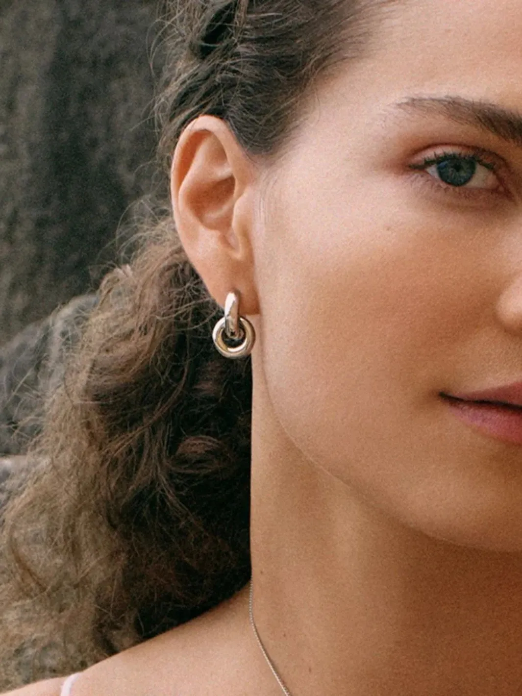 CHUNKY ETERNAL EARRINGS Sølv