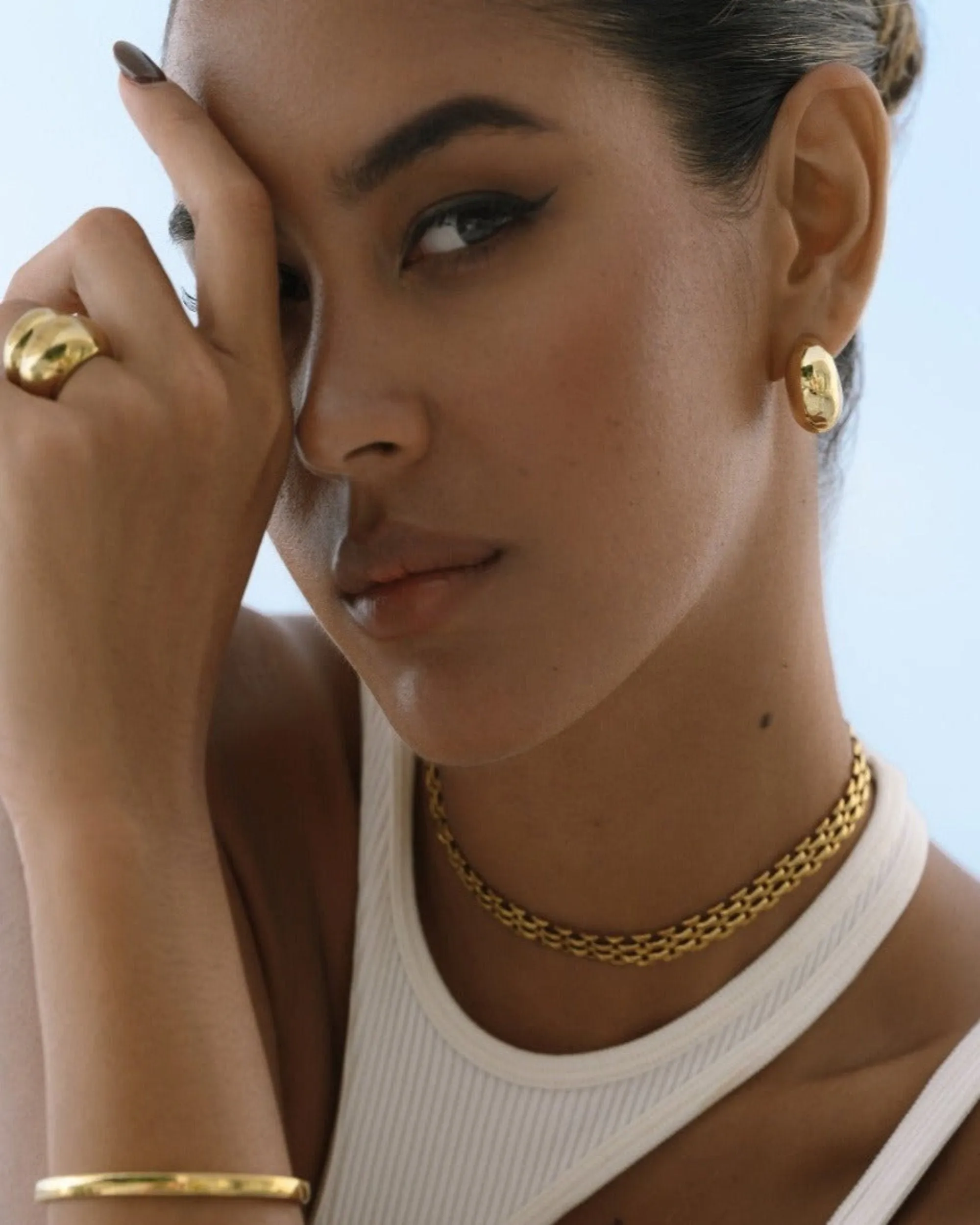 CHUNKY GOLD HOOPS