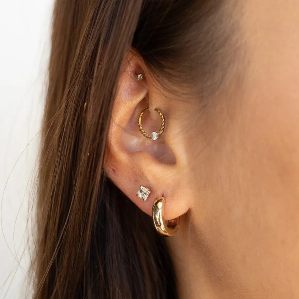 chunky hinged hoop earrings