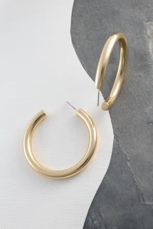 Chunky Hoop Earrings 1.75"