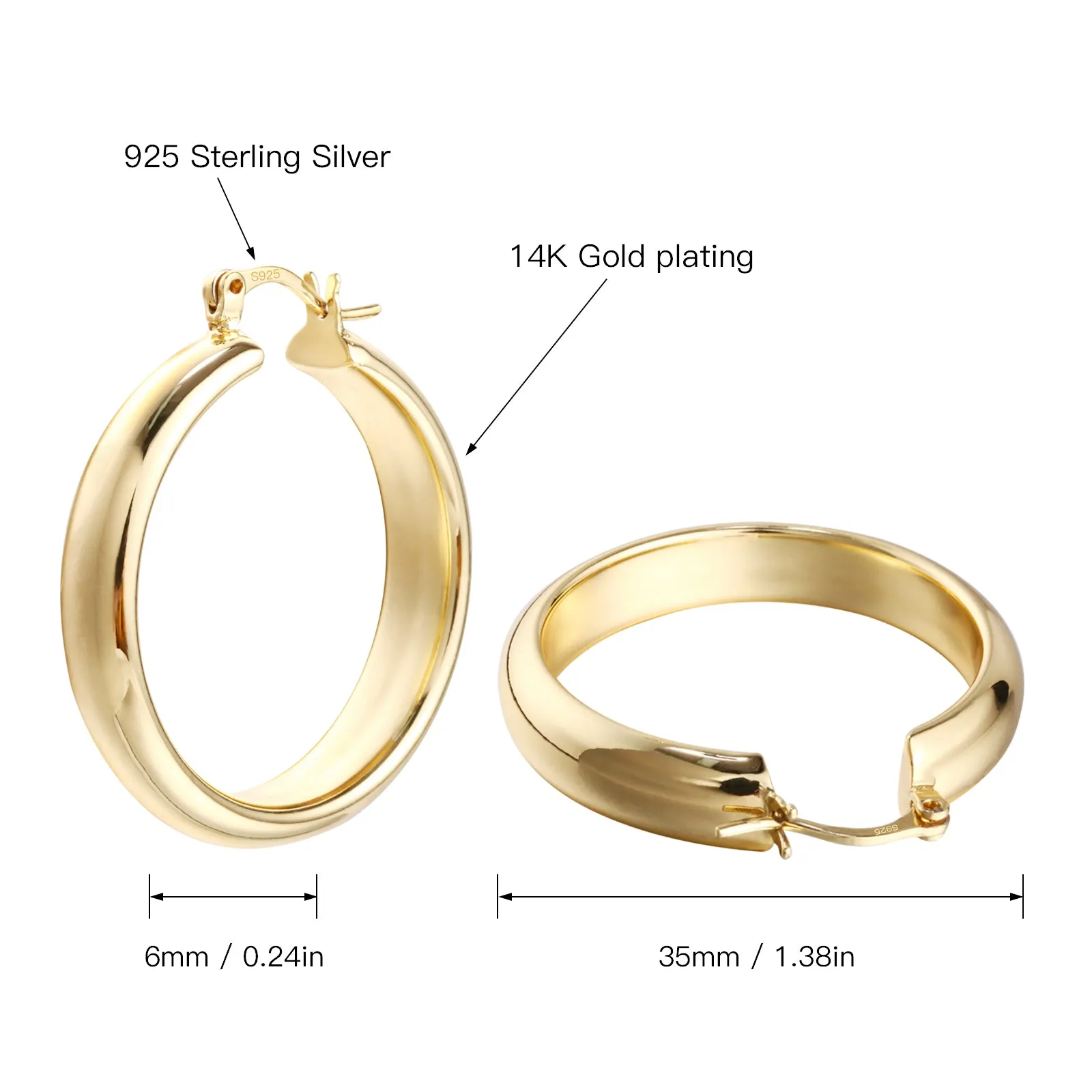 Chunky Hoop Earrings