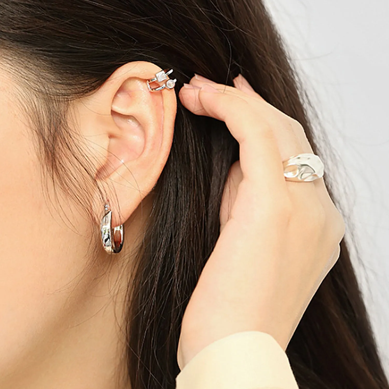 Chunky Hoop Earrings