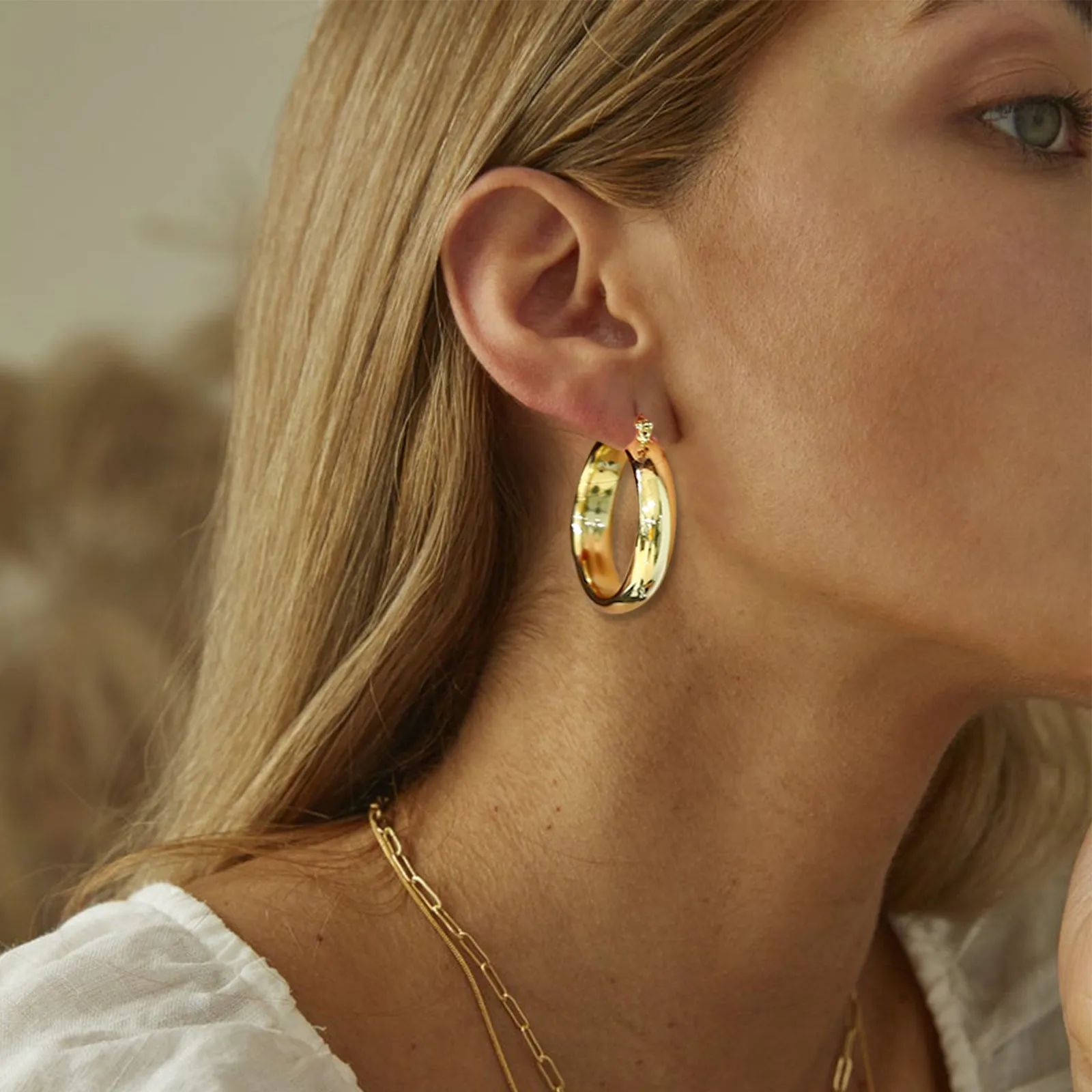Chunky Hoop Earrings