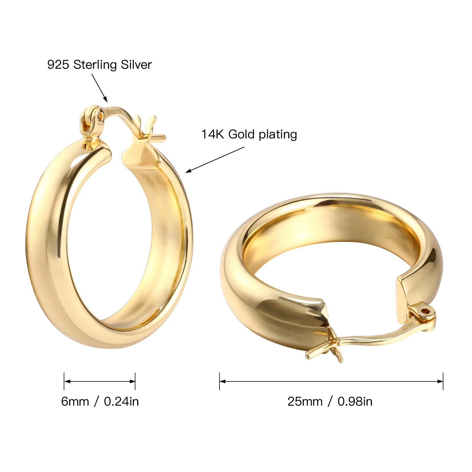 Chunky Hoop Earrings