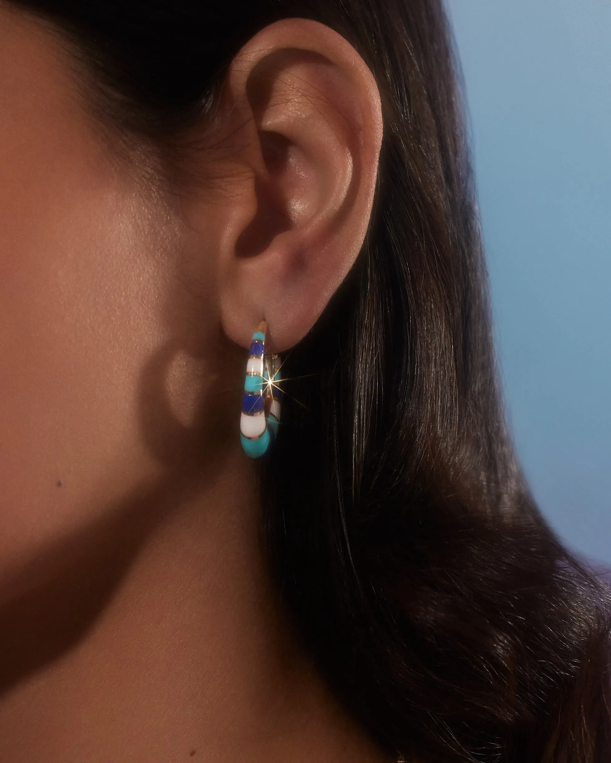 Chunky Inlay Hoops