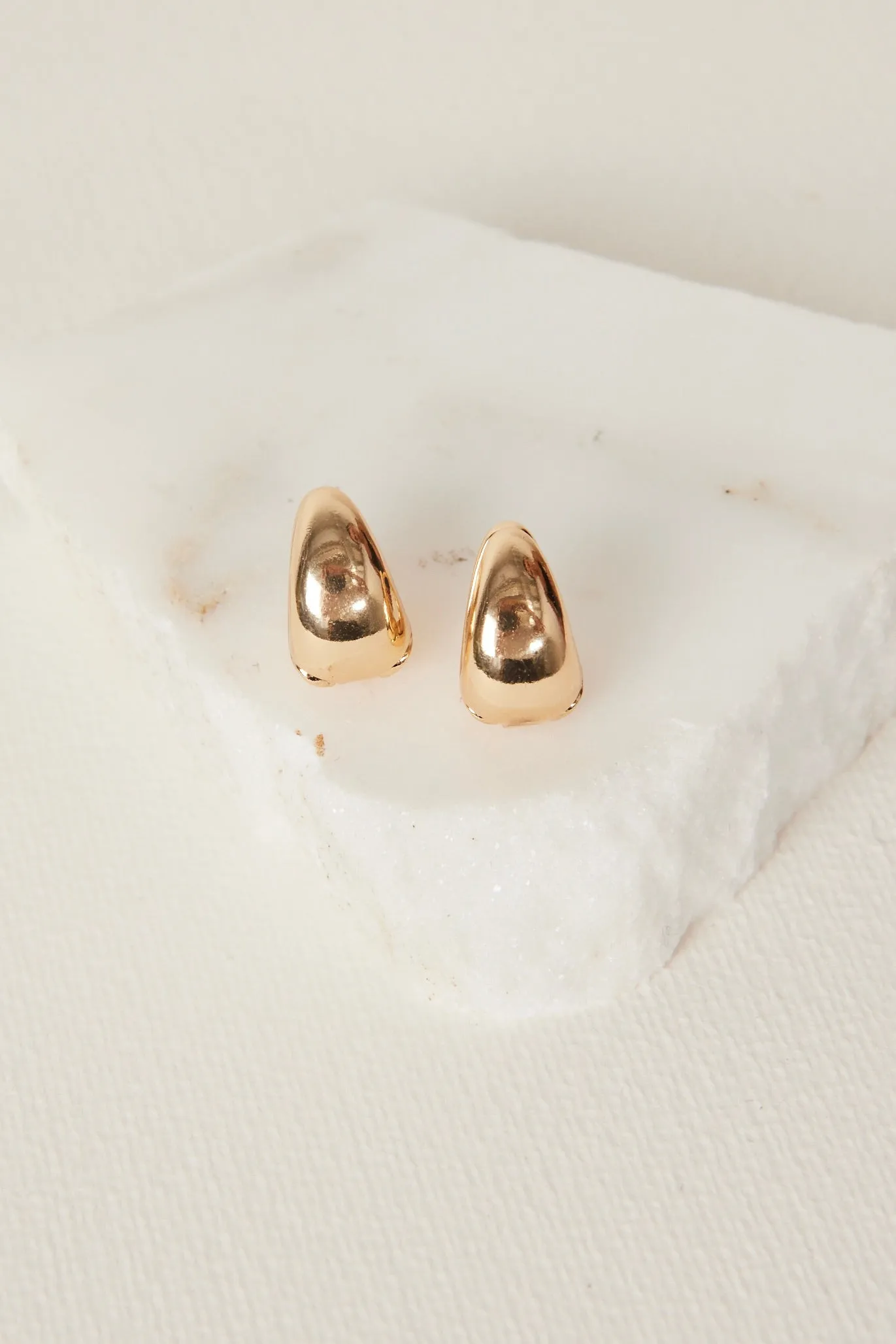 Chunky Oval Gold Earrings