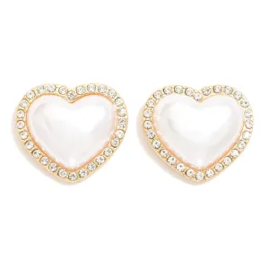 Chunky Pearl Heart Earrings