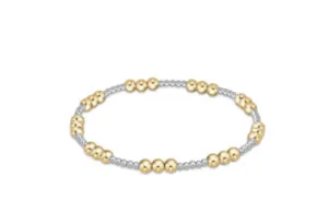 Classic Joy 4mm Bead Bracelet - Mixed Metal