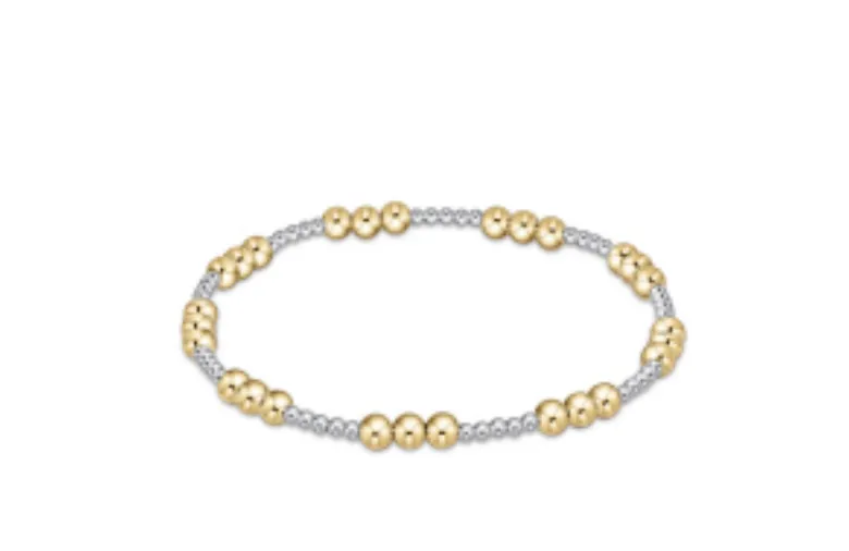 Classic Joy 4mm Bead Bracelet - Mixed Metal