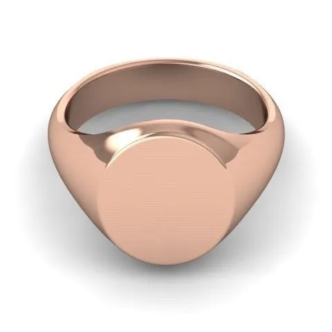 Classic Oval 20mm x 16mm - 9 Carat Rose Gold Signet Ring