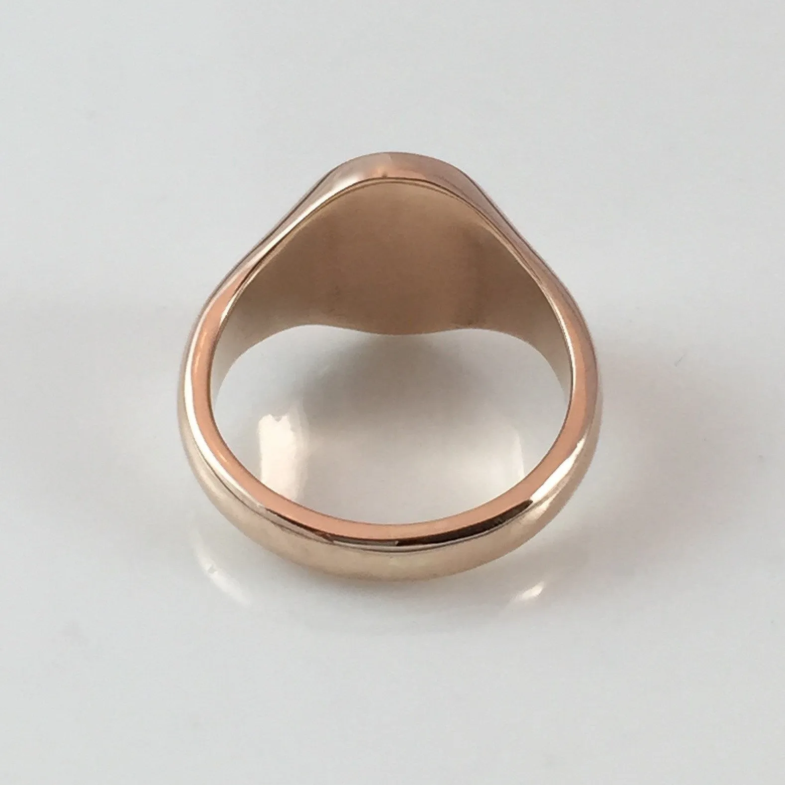 Classic Oval 20mm x 16mm - 9 Carat Rose Gold Signet Ring