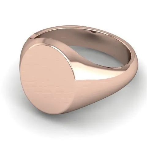 Classic Oval 20mm x 16mm - 9 Carat Rose Gold Signet Ring