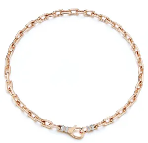 Clive Gold Chain Link Choker With Diamond Lobster Clasp