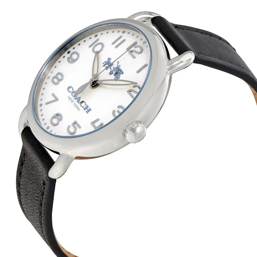 Coach Delancey White Dial Ladies Leather Watch 14502714