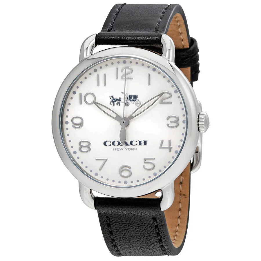 Coach Delancey White Dial Ladies Leather Watch 14502714