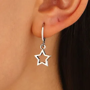 Creative Star Hoop Earrings Fashion Simple Earrings Gifts for Women Cute Mini Little Star 20S Holiday Jewelry