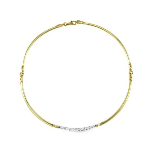 Crescent Pavé Choker - 18K Gold Vermeil   CZ Blanc