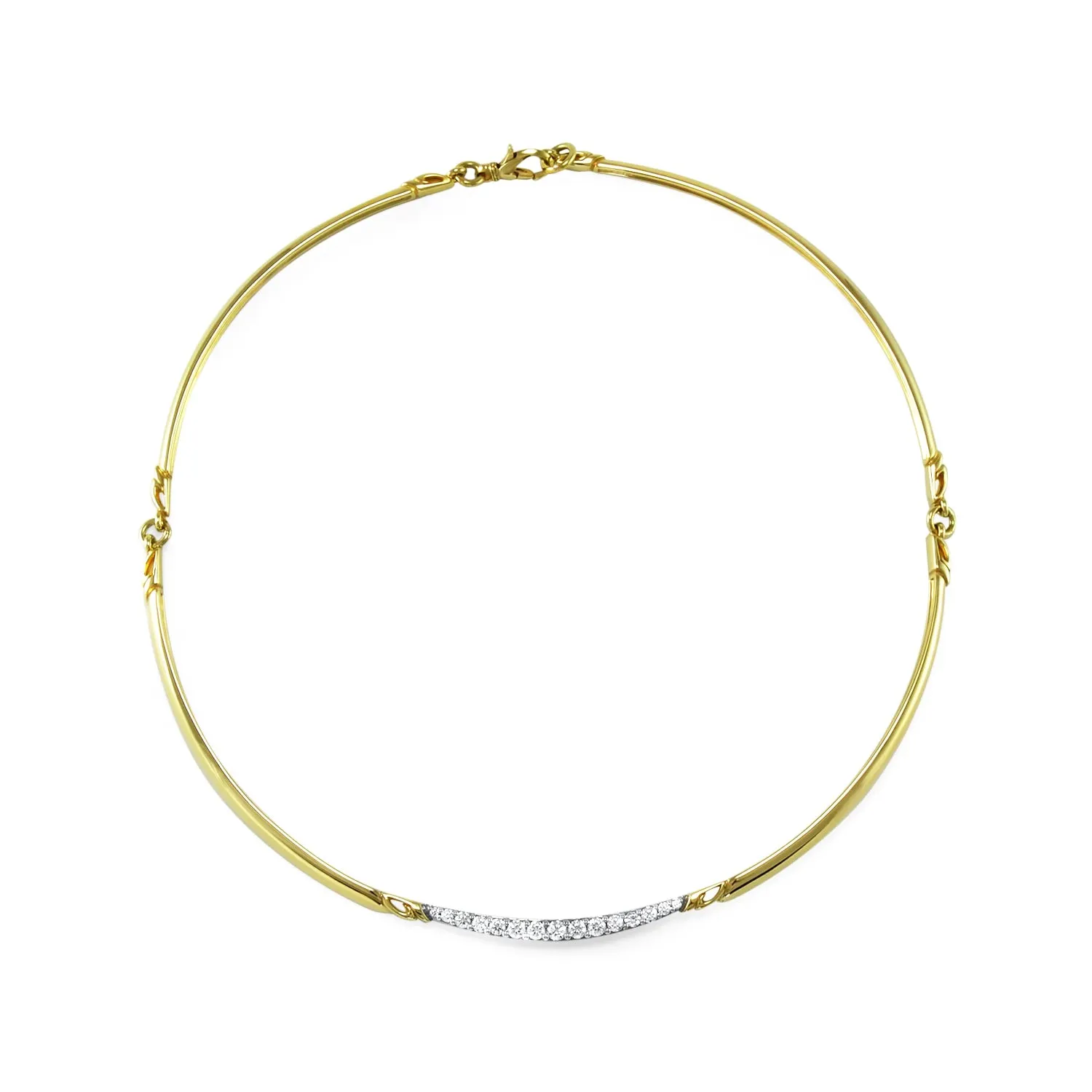 Crescent Pavé Choker - 18K Gold Vermeil   CZ Blanc
