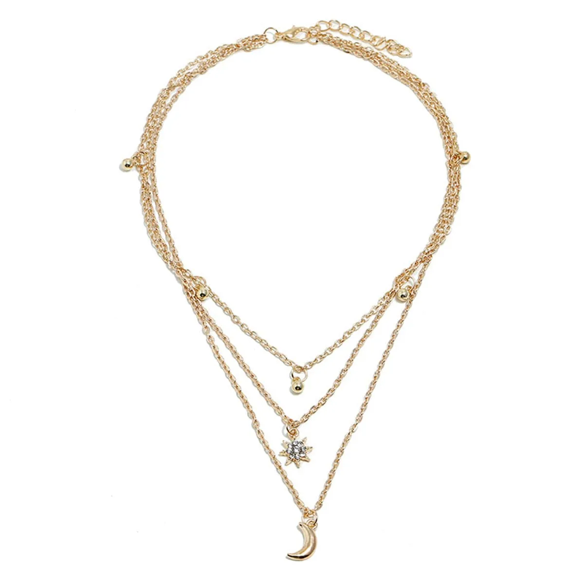 Cubic Zirconia & 18K Gold-Plated Celestial Choker Necklace