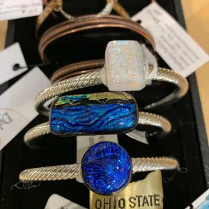 Cuff Bracelet with dichroic stone