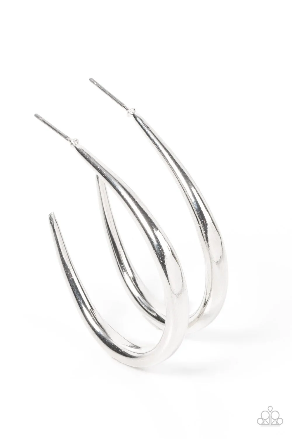 CURVE Your Appetite - Silver Hoop Earring