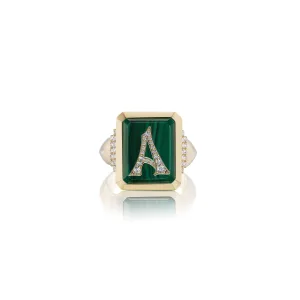 Customized Initial Signet Ring