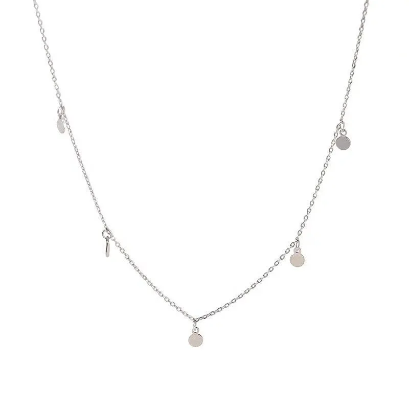 Dainty disc choker, boho choker, satellite, bead necklace, rhodium, 925 silver, gold disc necklace, mini disk choker, minimalist, stacking