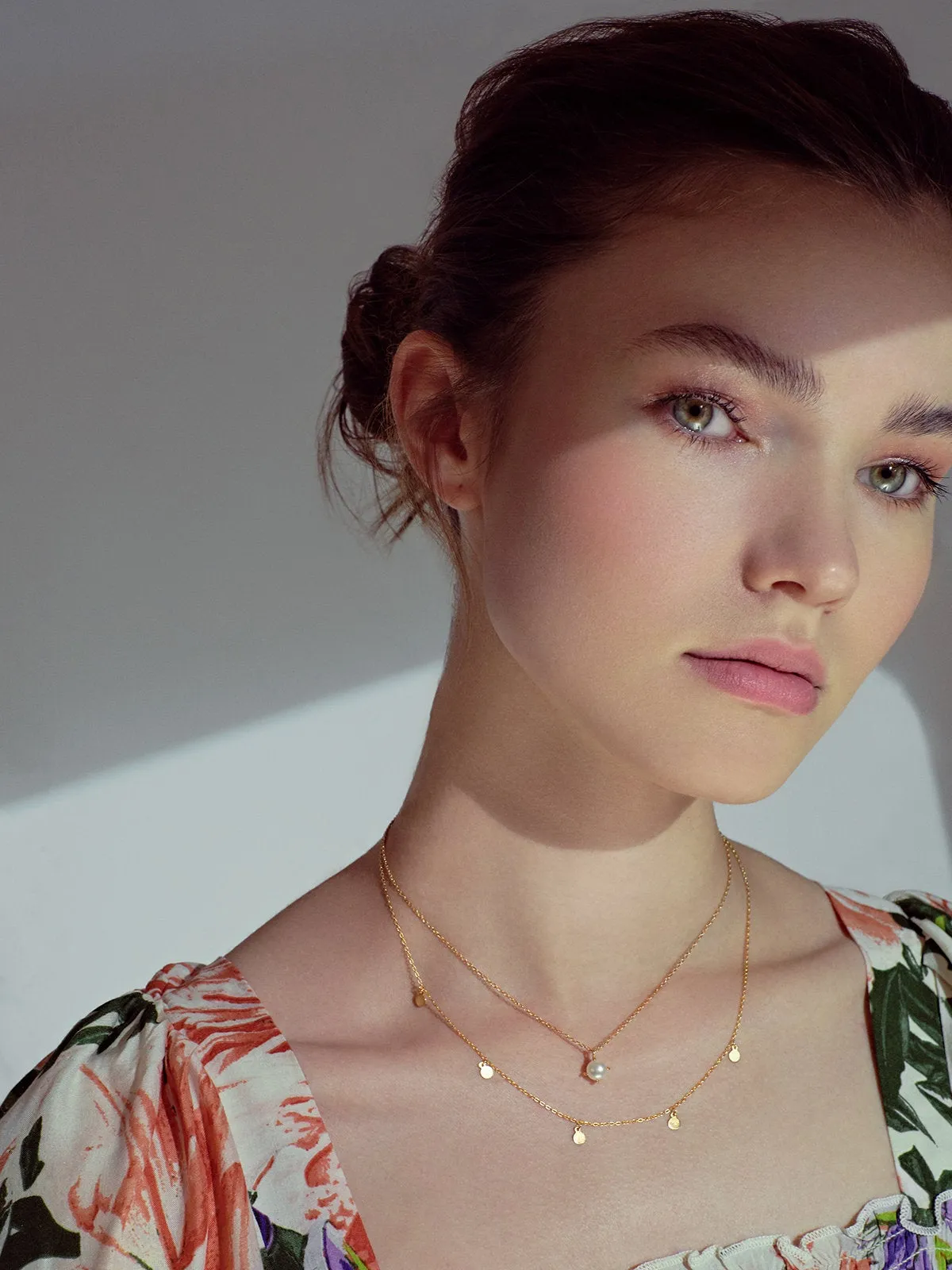 Dainty disc choker, boho choker, satellite, bead necklace, rhodium, 925 silver, gold disc necklace, mini disk choker, minimalist, stacking
