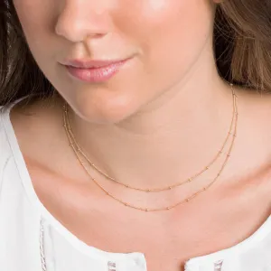 Dainty Satellite Bead Chain Necklace
