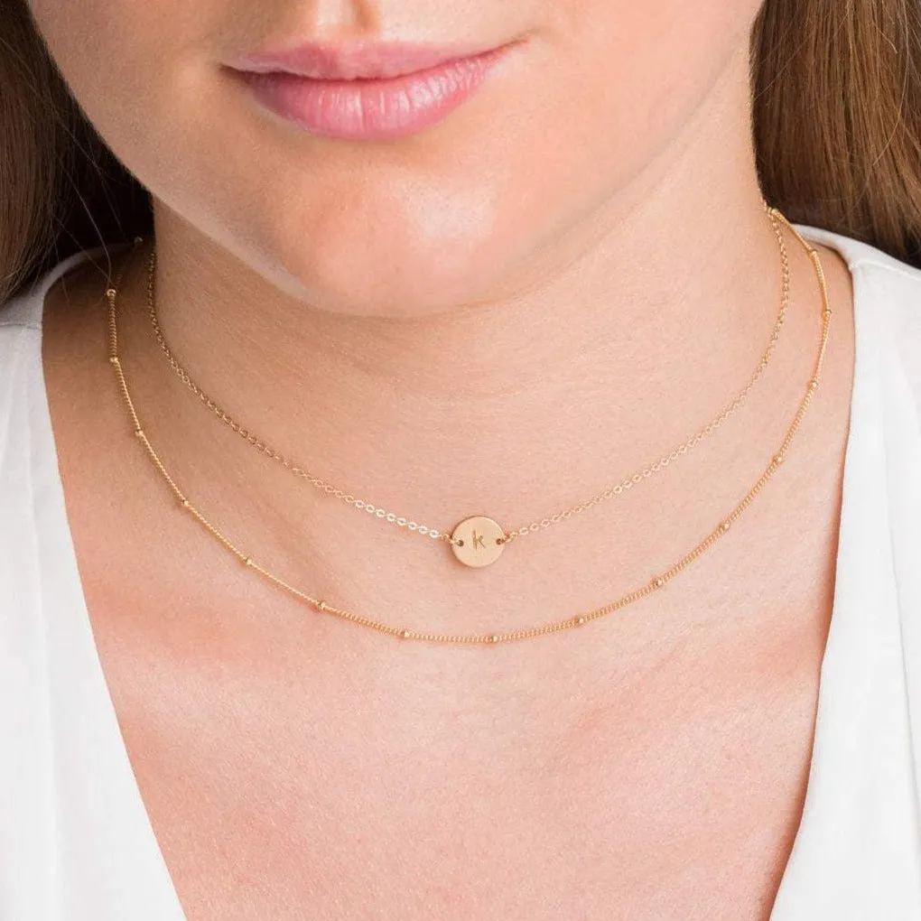 Dainty Satellite Bead Chain Necklace