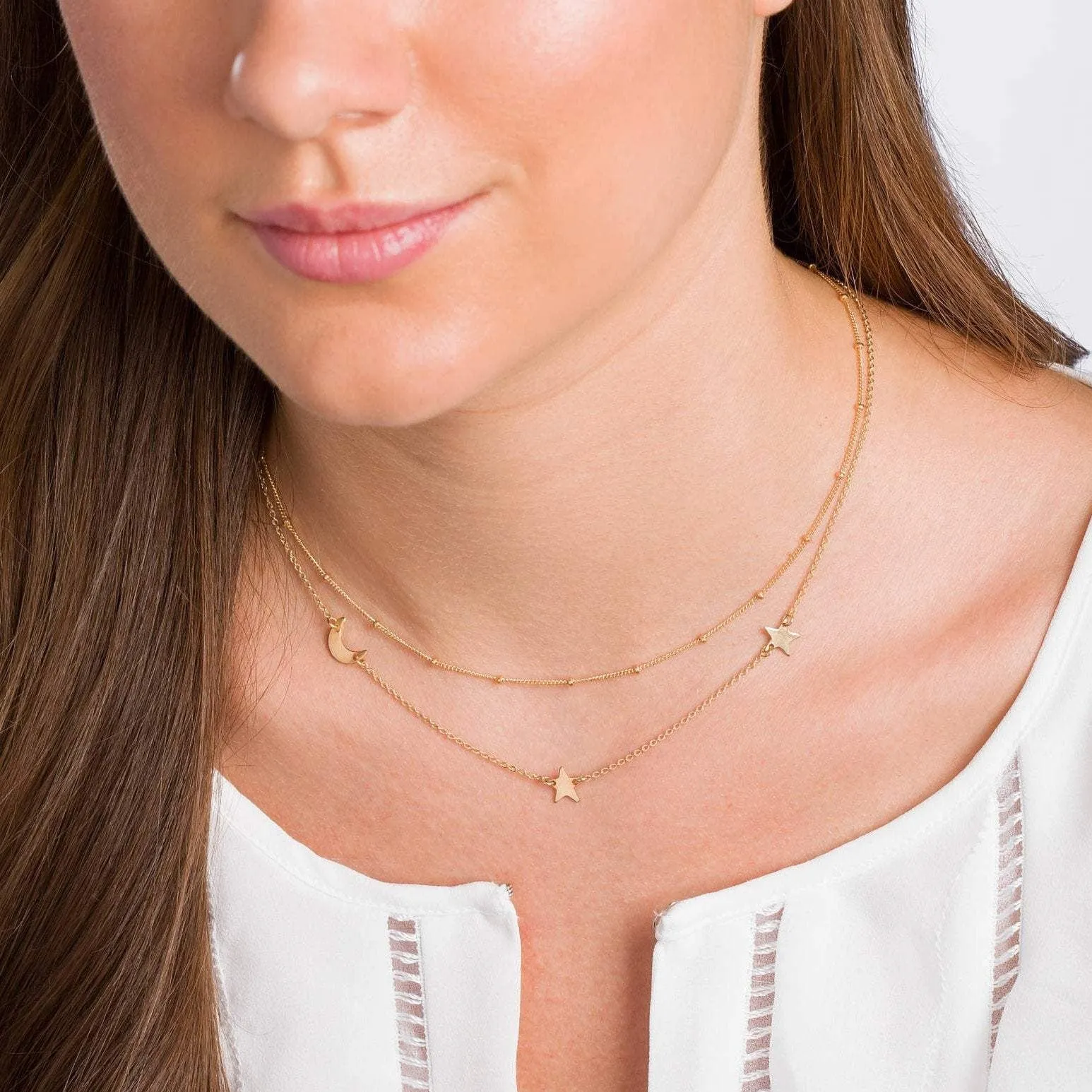 Dainty Satellite Bead Chain Necklace