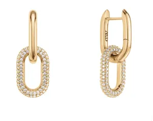 Daniel Wellington Crystal Link Earrings Gold