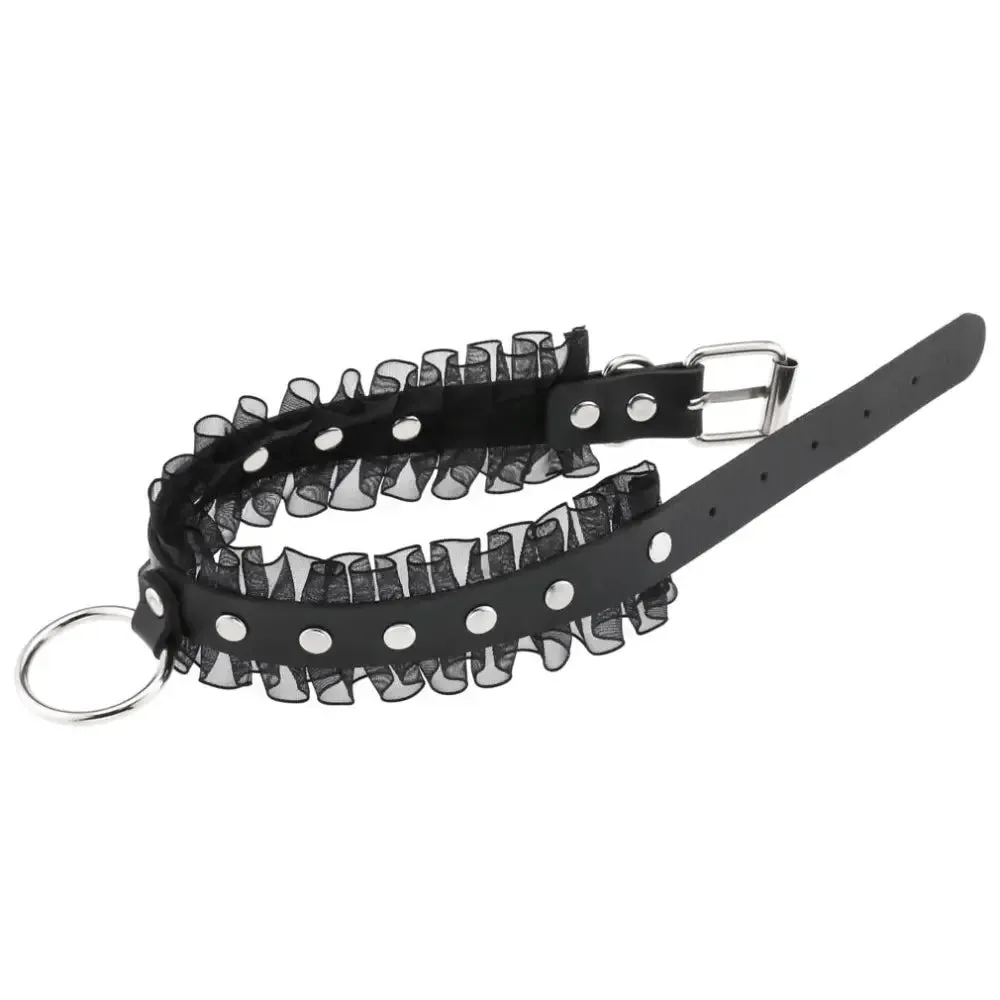 Dark Elegance Gothic Lolita O-Ring Lace Choker Necklace