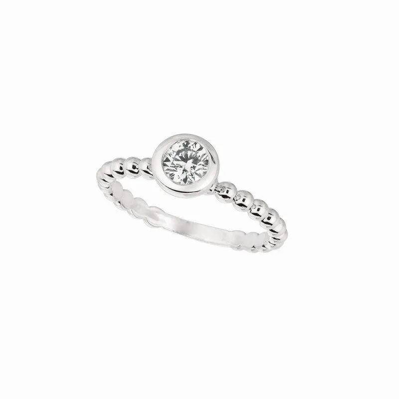 DIAMOND BEZEL SET RING 14K GOLD (0.5 CTW) R6806P.50