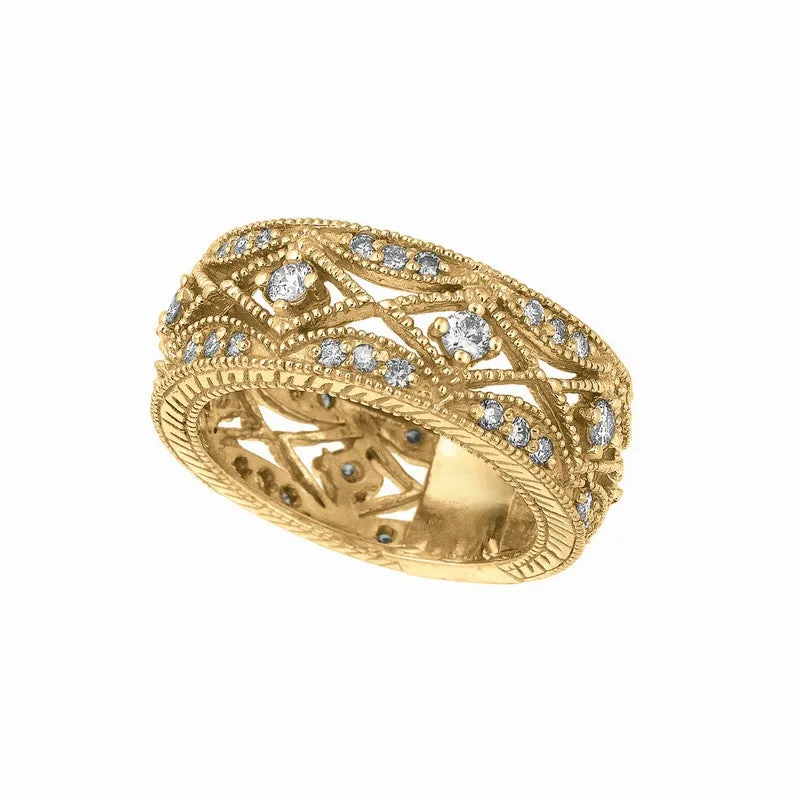 DIAMOND ETERNITY RING BAND ROSE GOLD 14K GOLD (1.03 CTW)
